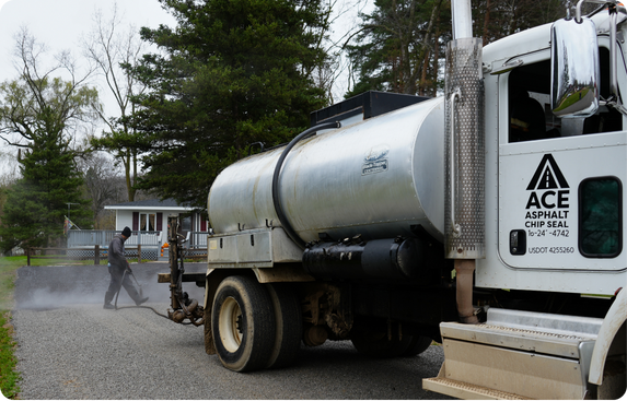 ace asphalt chip seal logo white